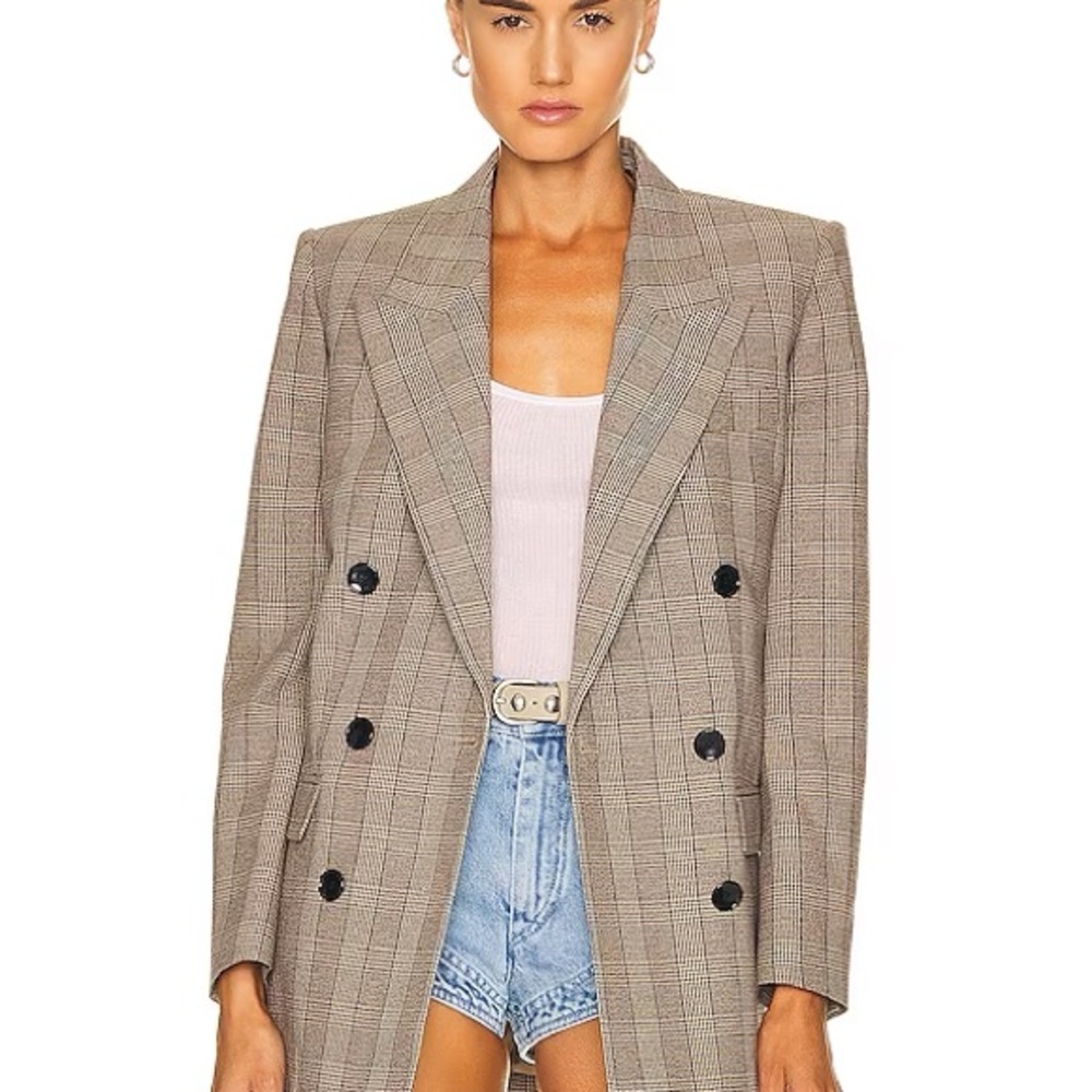 Isabel Marant Nevim Check Double Breasted Blazer NWT SZ EU40/US8 -US12